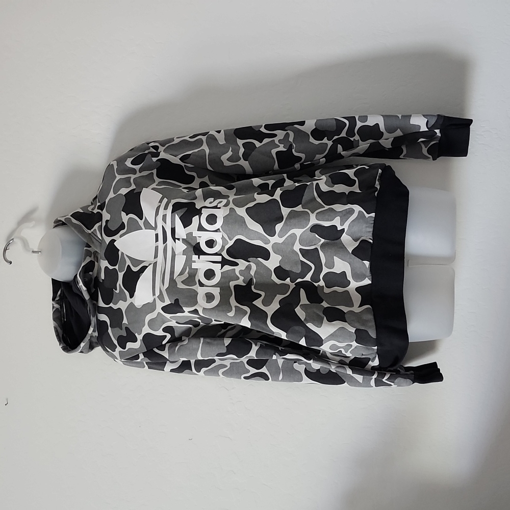 Adidas grey camo sweatshirt